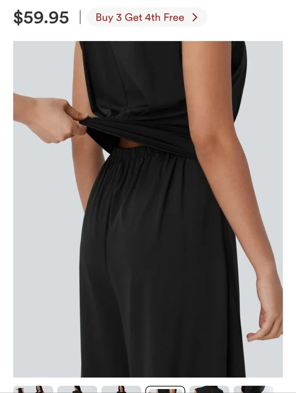 Halara Softly Zero Wide-Leg Jumpsuit - Picture 6 of 9